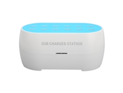 Estación De Carga Usb (12 Puertos 120w) Concentrador Usb De Múltiples Puertos Cargador Portátil Resistente Al Calor