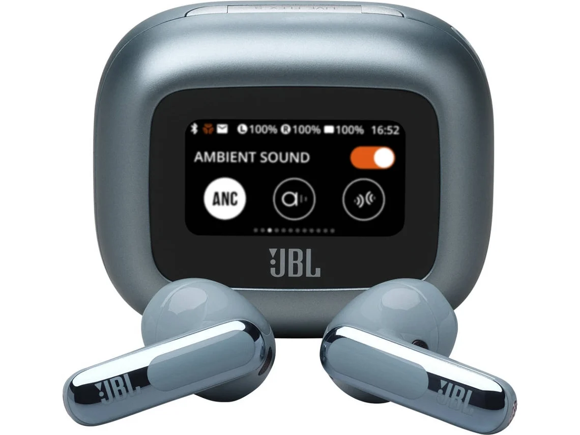 Auriculares Bluetooth True Wireless JBL LIVE FLEX 3 (In Ear - Micrófono - Cancelación de ruido - Azul)