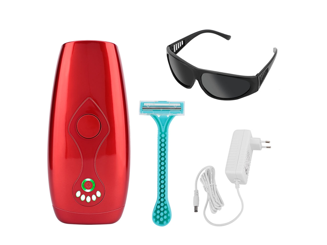 Máquina Eléctrica De Depilación Ipl Unisex Painless Epilator Hair Removing Rojo