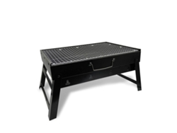 Barbacoa de Carbón con Ruedas FEEL MAESTRO MR-1010 Negro Metal