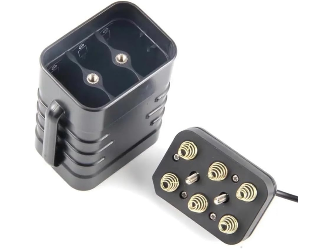 Caja De Baterías De 12 V (6 Baterías 18650), Luz Led, Soporte Para Baterías Con Cable.
