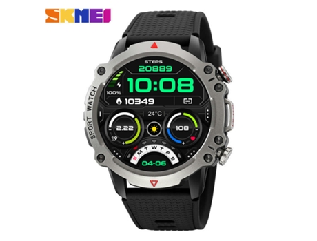 Reloj Inteligente para Hombres, Recibir/Marcar Llamadas Reloj De Presión Arterial Resistente Al Agua con Monitor De Ritmo Cardíaco Reloj-Plateado L...