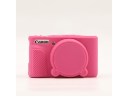 Funda protectora de silicona roja resistente a arañazos de Digitallab para Canon SX740 HS / SX730 HS