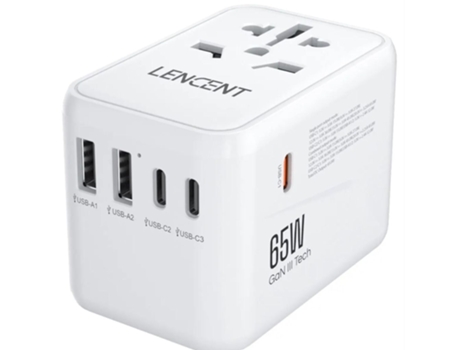 Cargador Viagem Universal Gan Fast ANTIIMPACTO! Blanco