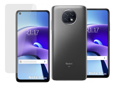 Carcasa + Protector de Pantalla Xiaomi Redmi Note 9T 5G TUMUNDOSMARTPHONE Pack Transparente