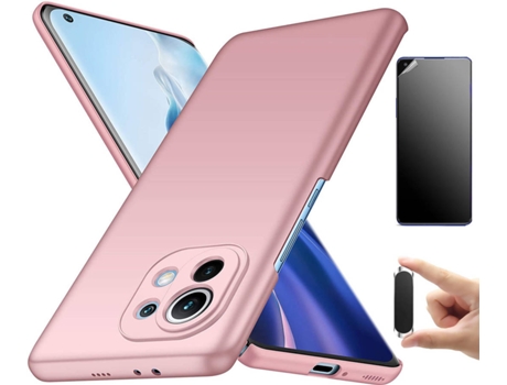Kit Carcasa, Protector y Soporte Xiaomi Poco F3 Ultimatte Turtleshell Rosa
