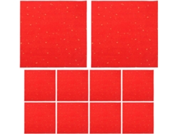 Papel Para Caligrafia Chinesa Vermelho Wekamos 33x33 Cm, 10 Folhas, Impressão Em Um Lado, Ideal Pintura, E