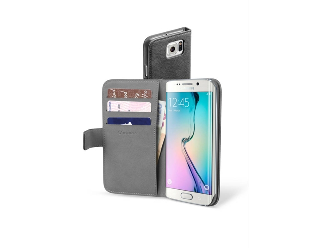 Funda Samsung Galaxy S6 Edge CELLULARLINE Book Agenda Gris