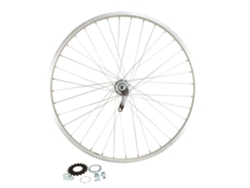 Rueda trasera de bicicleta con tuerca. eje sólido, llanta de aluminio. VELOX Moy. Velosteel Coaster