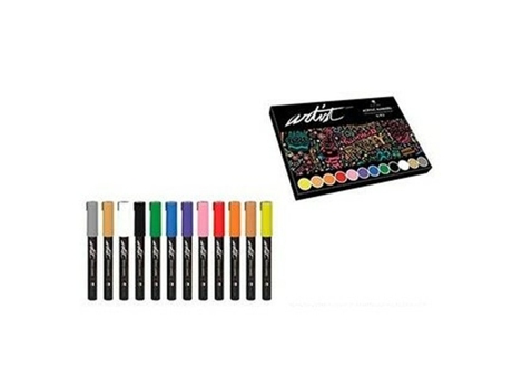 Juego De Rotuladoras ALEX BOG Artist Multicolor 4,5 Mm 12 Piezas