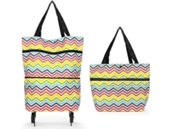 Bolsa de compras 2 en 1 para el hogar, impermeable, plegable, capacidad de 15 kg, GOKOCO (colorida)