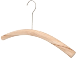 Percha Madera Natural Resistente Antideslizante Faldas Acabado Arañazos Ideal Dormitorio Armario Estilo