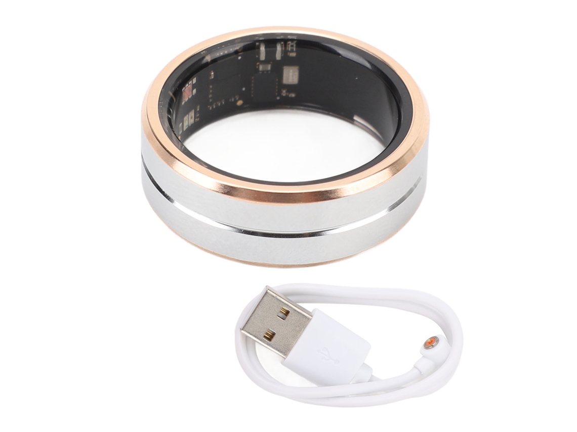 Anillo Inteligente De Salud Ip68, Monitor De Sueño, Fitness, Batería De 15 Días, Tamaño 12, Dorado.
