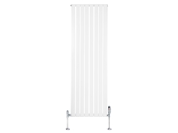 Radiador plano, columna simple, 1800x560 mm - Blanco, acero al carbono de 1,5 mm, 1412 W, alta eficiencia, válvulas termostáticas