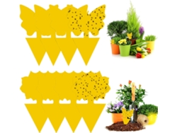 Pegatinas amarillas para plantas (paquete de 48), trampas autoadhesivas para insectos voladores, pulgones, mosquitos, moscas blancas y moscas.