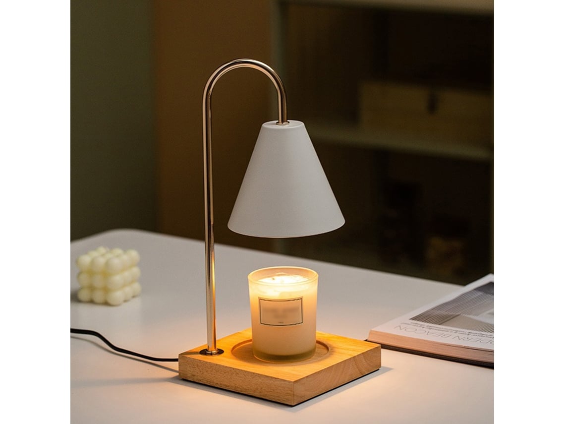 Bj-lâmpada De Derreter Cera Aromática Com Interruptor Rotativo Luz Noturna De Madeira Sem Fumo Para Quarto Mesa De Cabeceira Ambiente Fragrante