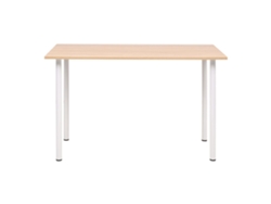 Mesa De Comedor | Mesa De Cena 120x60x73 Cm Color Roble Y Blanco