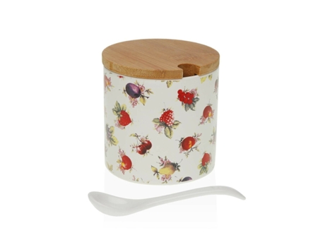 Azucarero Versa Strawberry Cerámica (8 X 8 X 8 Cm)