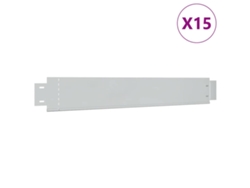 Juego de 15 paneles de vallado para césped MAISON EXCLUSIVE en acero galvanizado (100 x 14 cm)