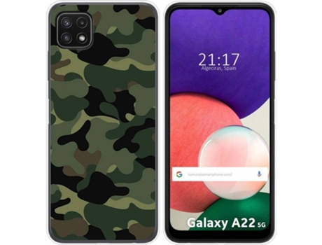 Carcasa Samsung Galaxy A22 5G TUMUNDOSMARTPHONE Camuflaje Multicolor