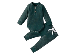 2026-conjunto Niño 2 Piezas Cuello Redondo Manga Larga Pantalones Cintura Elástica Verano Ocasiones Varias