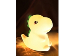 Luz nocturna de dinosaurio para bebés y niños, recargable, luz LED portátil de silicona, Rosewell