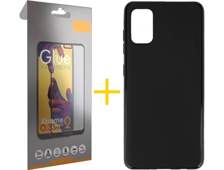 Kit Funda + Protector de Pantalla Samsung Galaxy A51 5G SKYHE Full (Negro)
