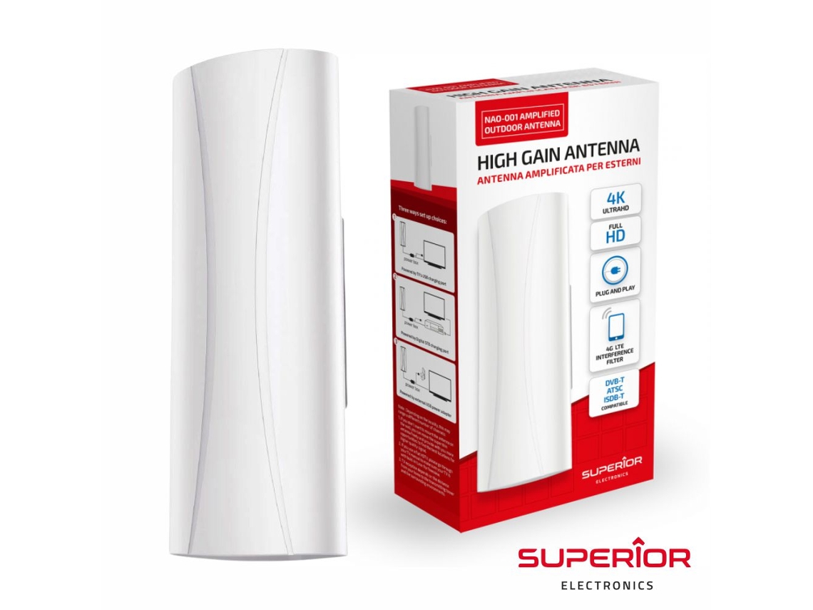 Antena Tdt Amplificada Para Exteriores Superior