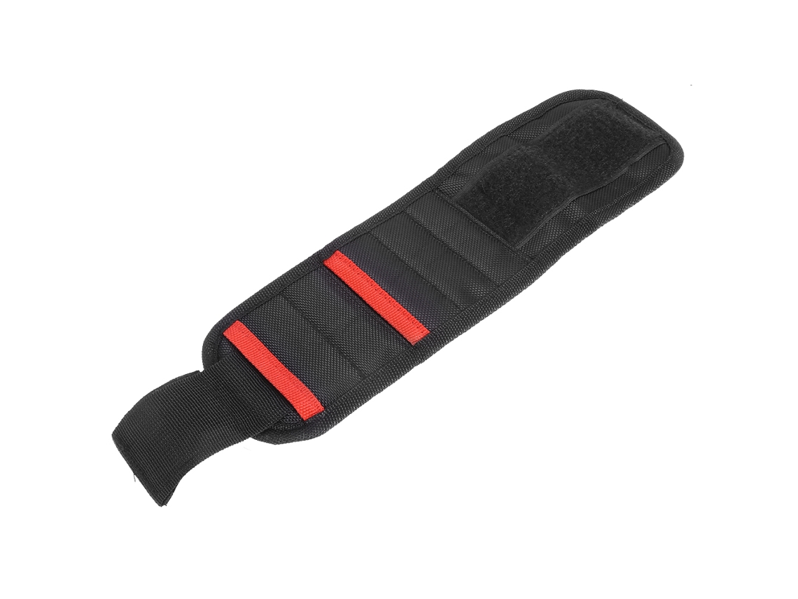 Pulsera magnética con bolsa para herramientas y soporte para tornillos y clavos.