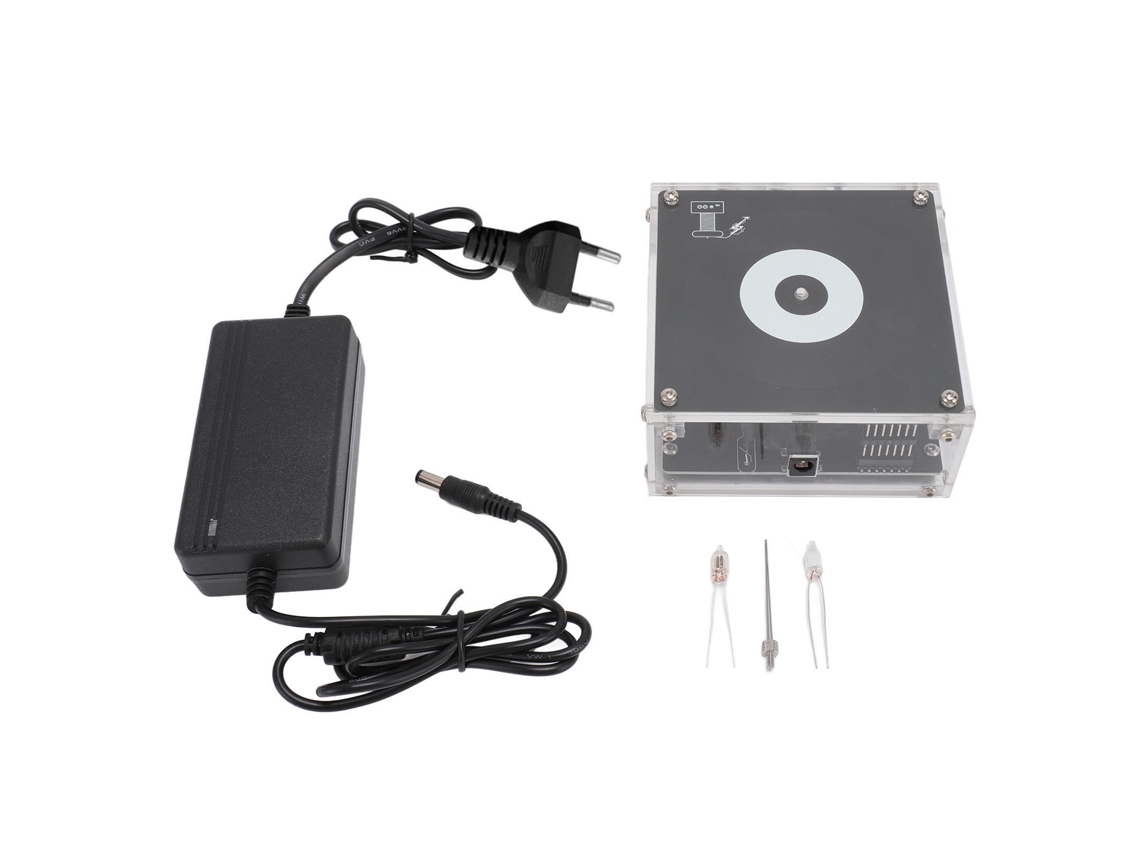 Altavoz Danu Bow con bobina musical, transmisión inalámbrica Bluetooth, juguete de mesa interactivo, color negro, enchufe europeo 100-240V.