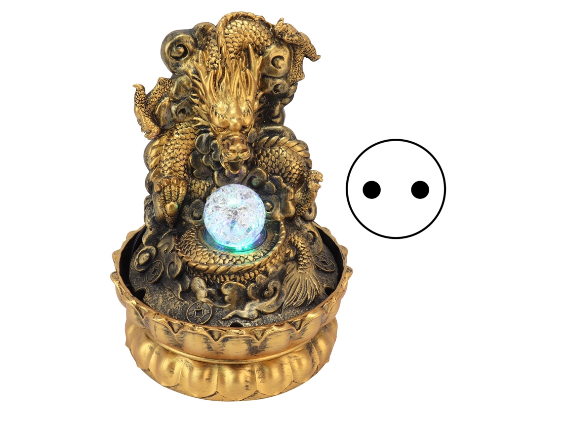 Fuente Decorativa De Resina Con Forma De Dragón Y Luces Led Para Mesa, Ideal Para El Hogar O La Oficina. Enchufe Europeo De 220 V.