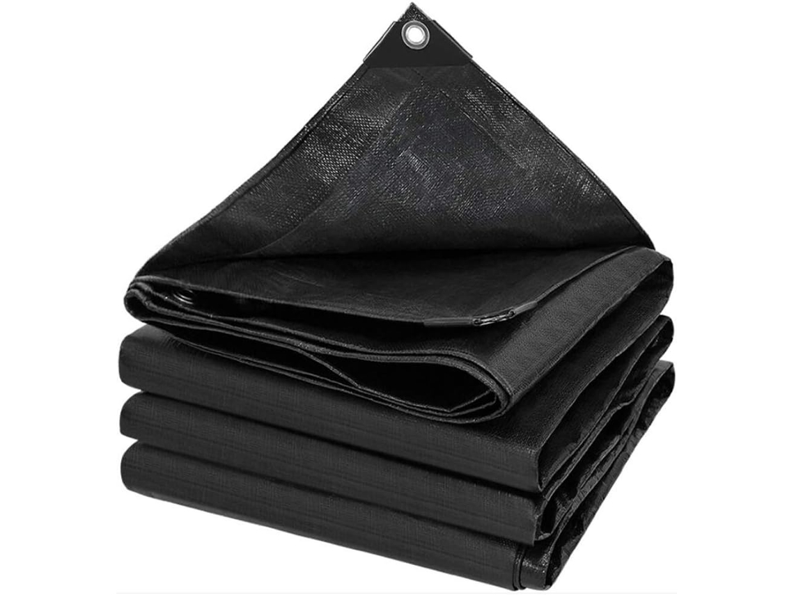 Lona De Polietileno Negra Impermeable, Protección Solar Y Térmica Para Tiendas De Campaña.