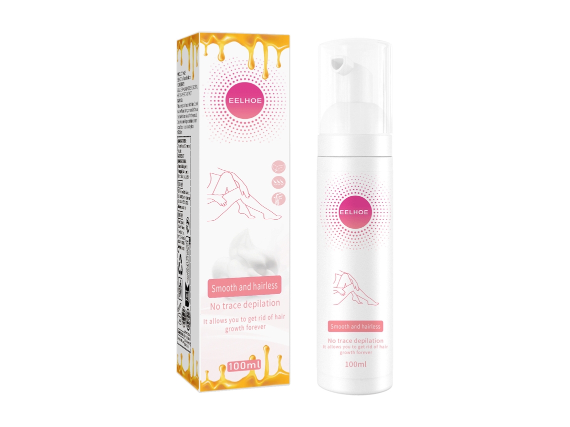 Spray depilatorio Eelhoe Honey Mousse, suave e hipoalergénico, para todo el cuerpo, axilas y piernas.