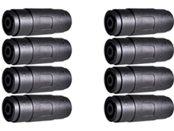 Paquete De 8 Conectores Speakon A Cable De 4 Pines Para Altavoces/amplificadores