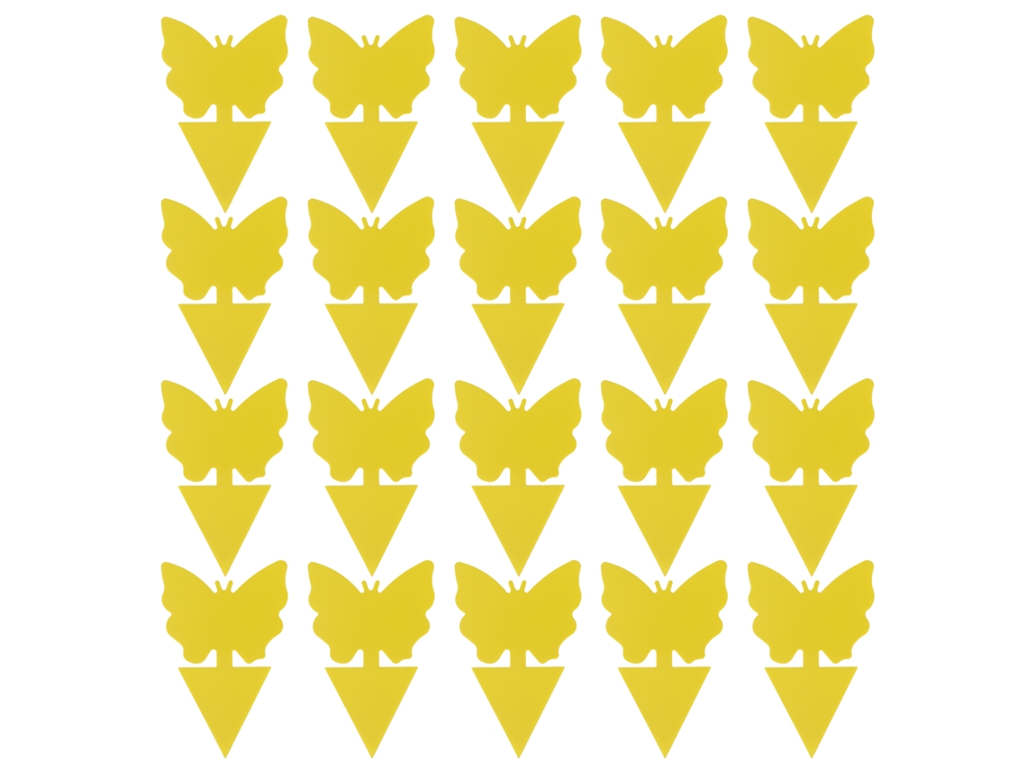 Adhesivo de doble cara con forma de mariposa para insectos, 20 unidades.