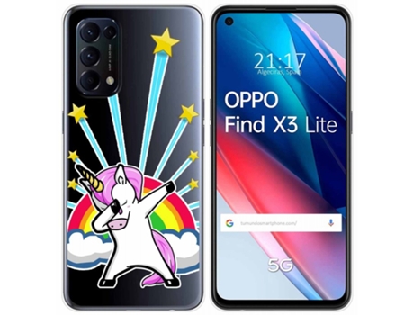 Carcasa Oppo Find X3 Lite TUMUNDOSMARTPHONE Dibujos Transparente