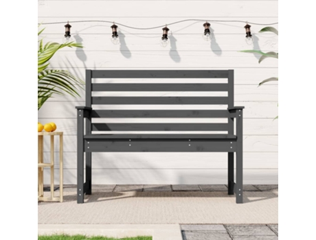 Banco De Jardín VIDAXL Gris Madera (109x48x91.5 cm)