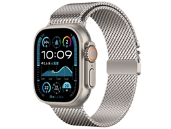 Pulsera de acero inoxidable con efecto de luz estelar para Apple Watch de 42/44/45/49 mm XIAOMOYU