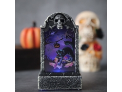 Luces De Halloween Con Forma De Lápida, Decoración De Jardín Con Diseño De Gato Negro Y Calavera.