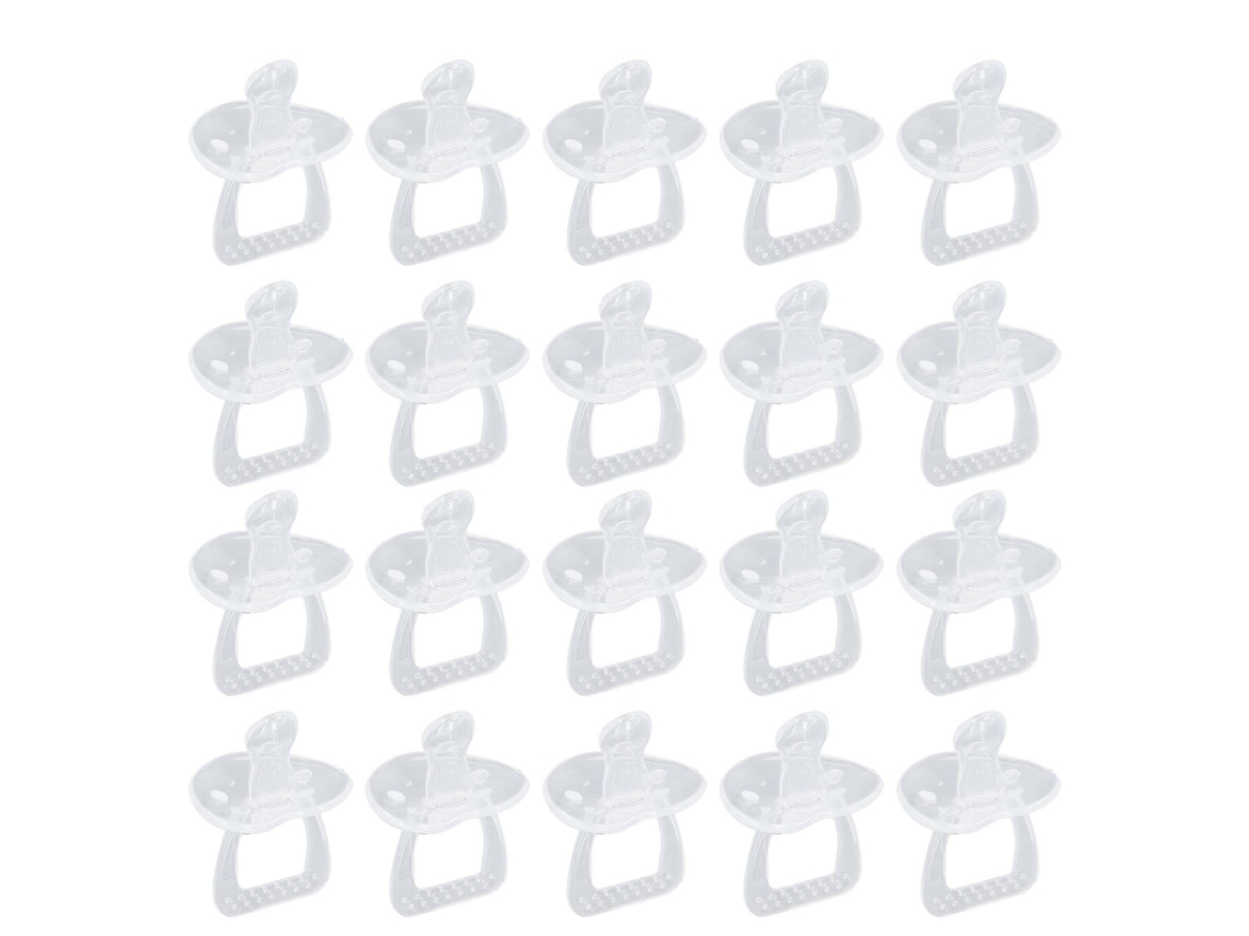 20 Chupetes De Silicona Suave Y Transparente De Una Sola Pieza, Aptos Para Lavavajillas, Para Bebés.