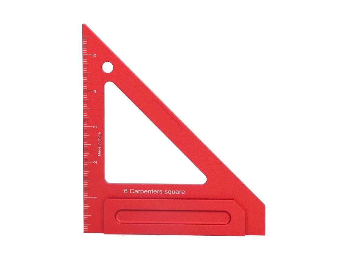 Regla Triangular De Aleación De Aluminio De 6 Pulgadas Para Carpintería Y Herramientas De Medición.