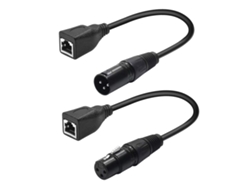 2026-cable Adaptador Xlr 3 Pin Macho A Rj45 Y Xlr 3 Pin Hembra A Rj45 Hembra Para Dmx Ethernet