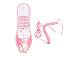 Teléfono con forma de zapato de tacón alto con almacenamiento y decoración