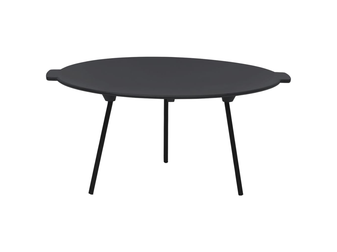Plato de parrilla VIDAXL Negro Hierro (44 x 22.5 cm)
