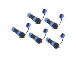 Conector de cable eléctrico industrial 2026-as de 7 pines, IP68, impermeable, macho y hembra, para mamparo de aviónica, AC125V 5A, 5 piezas.