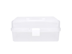 Caja Blanca Multicapa Para Guardar Accesorios De Decoración De Uñas Con Cierre Seguro.