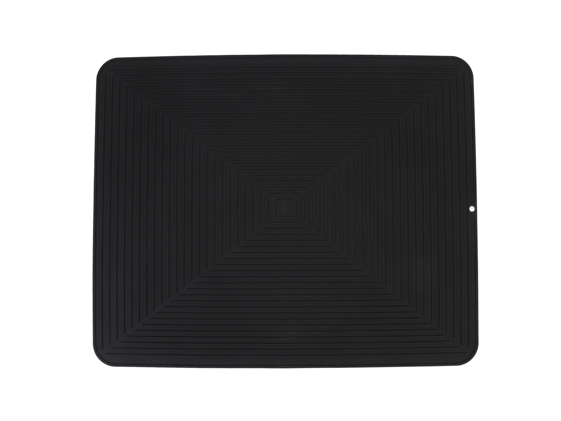 Paño De Silicona Para Secar Platos, Para Encimera De Cocina, A Prueba De Derrames, Aislante Térmico, Negro.