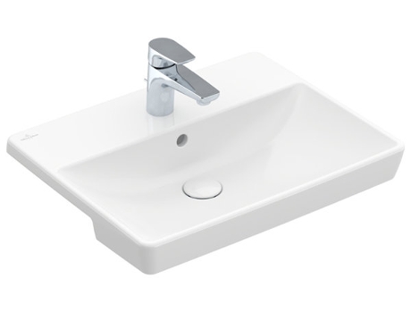 Lavabo porche Villeroy &amp, Boch Avento 4A065501, 550x360mm, 1 agujero para grifo, con rebosadero