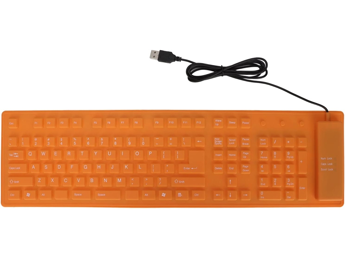 Teclado Plegable De Silicona De 108 Teclas Con Diseño Silencioso Para Ordenador