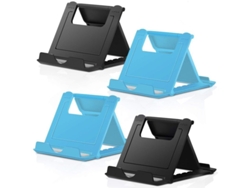 Soporte Para Teléfono Móvil, 4 Unidades, Plegable Universal, Con Ajuste De Ángulo, 2 Negros Y 2 Azules.